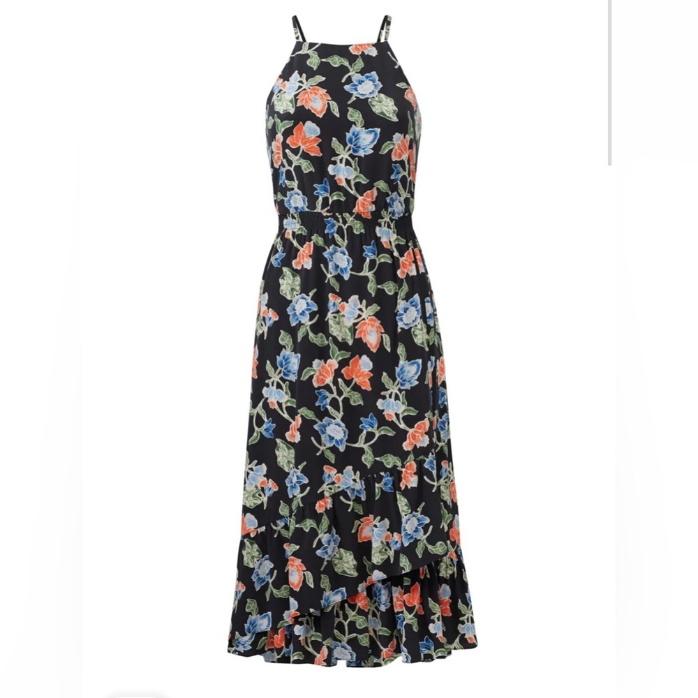 Joie Floral Deme Silk Midi Dress - Picture 2 of 7